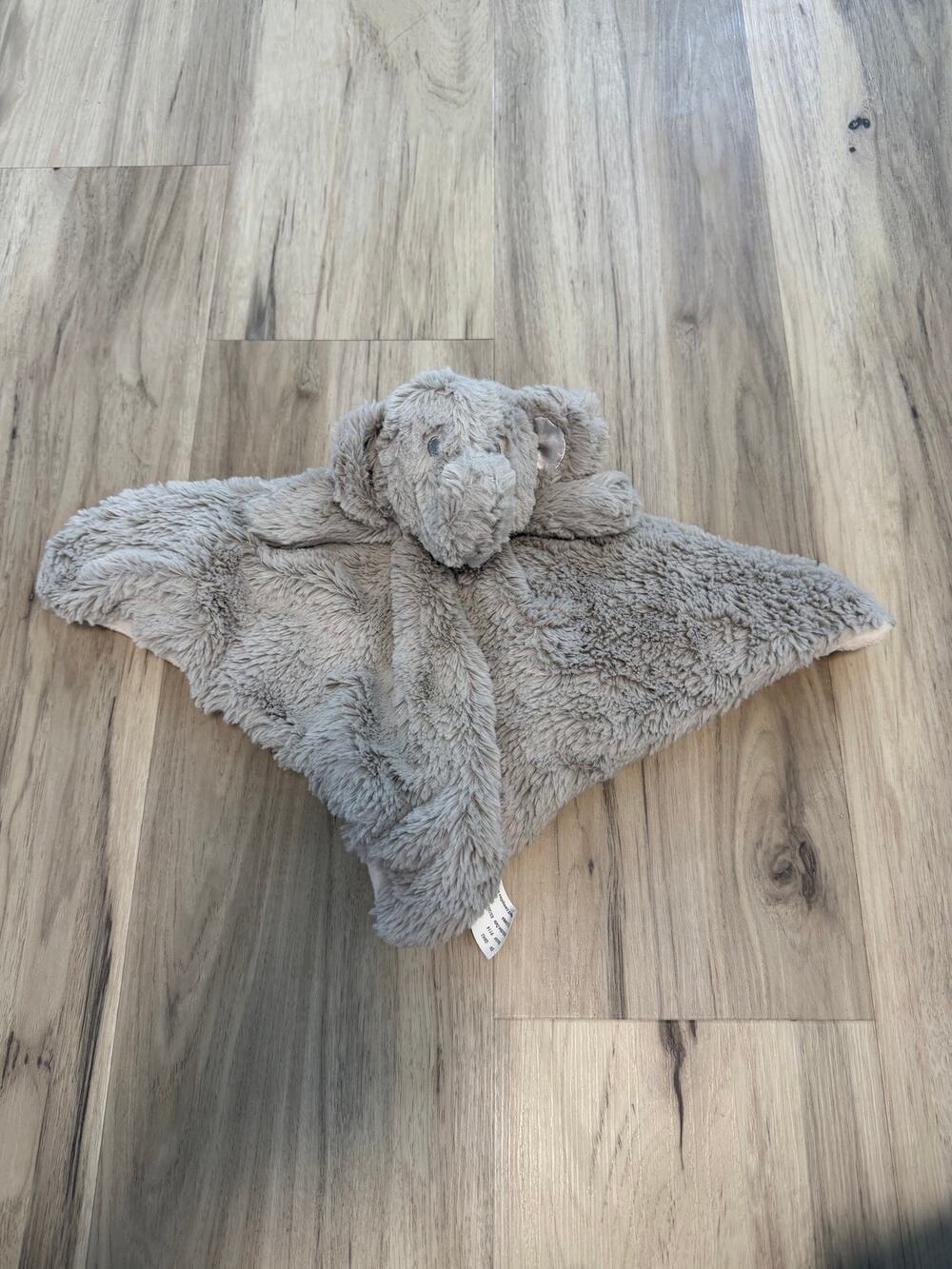 Elephant Lovey Plush Baby Kelly Toy Gray Grey Blanket Rattle Stuffed 14" x 14"